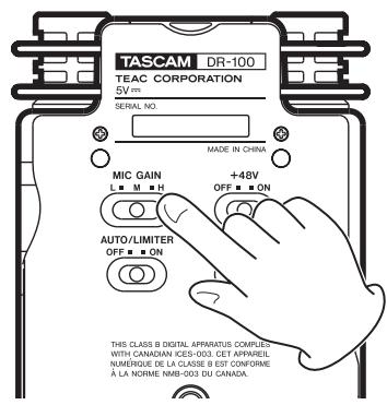 TASCAM DR-100 - Lancer et arrêter l'enregistrement - 3