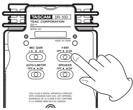 TASCAM DR-100 - Enregistrement par des micros externes (XLR) - 2