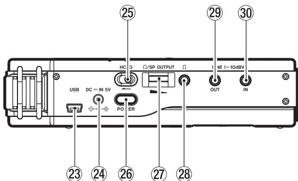TASCAM DR-100 - Bouton de niveau d'entrée - 1