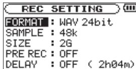 TASCAM DR-100 - Emploi des menus - 2