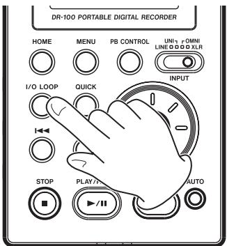TASCAM DR-100 - Lecture en boucle (I/O LOOP) - 1
