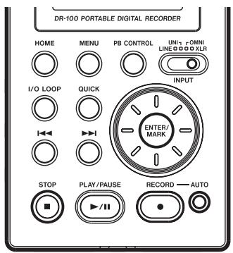 TASCAM DR-100 - Changer les réglages - 1