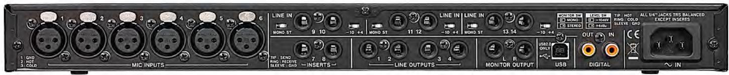TASCAM US-2000 - Caractéristiques audio - 1