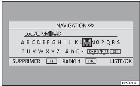 SKODA RADIO NAVIGATION SYSTEM CRUISE - Introduire une destination - 2