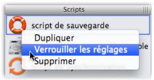 LACIE INTEGO BACKUP ASSISTANT - Verrouillage, export et import des scripts - 1