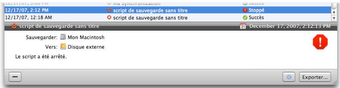 LACIE INTEGO BACKUP ASSISTANT - Historique : revue des événements - 3