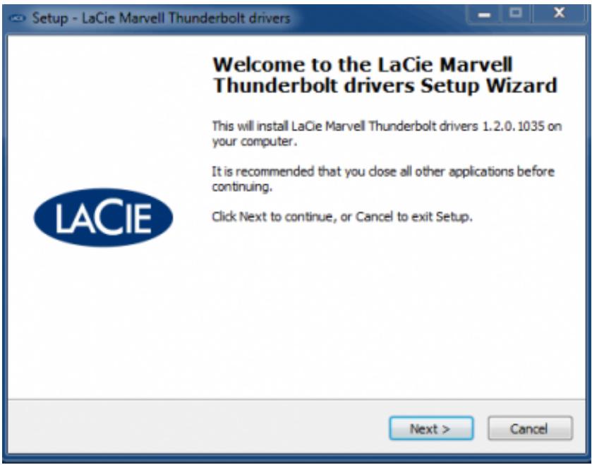 LACIE LITTLE BIG DISK THUNDERBOLT SSD - Installation des pilotes (windows uniquement) - 1