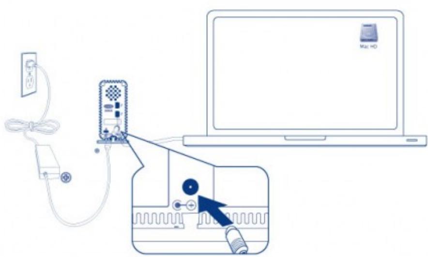LACIE LITTLE BIG DISK THUNDERBOLT SSD - Connexion du câble d'interface - 3