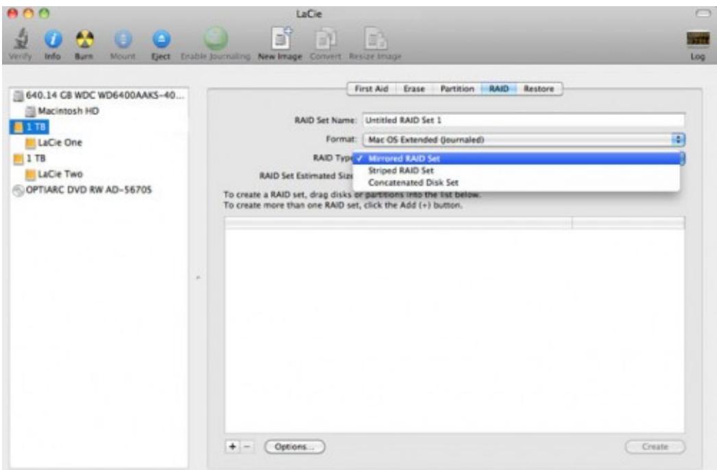 LACIE LITTLE BIG DISK THUNDERBOLT SSD - Configuration d'un JEU RAID - 6