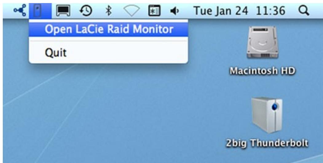 LACIE LITTLE BIG DISK THUNDERBOLT SSD - Utilisation de lacie RAID monitor - 2