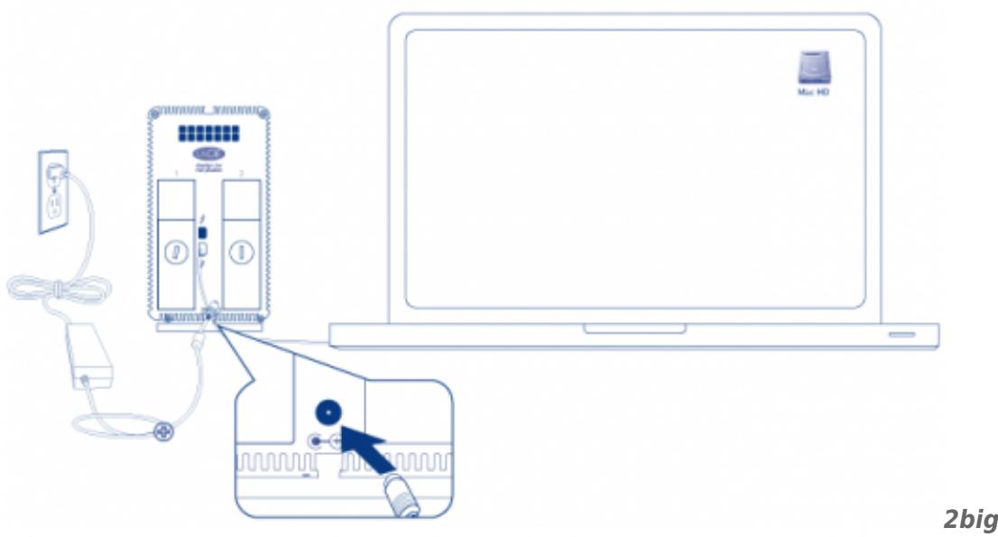LACIE LITTLE BIG DISK THUNDERBOLT SSD - Connexion du câble d'interface - 2