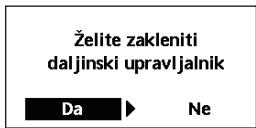 PANASONIC WHMXC09H3E8 - Izberite za zaklepanje Daljinskega upravljalnika. - 1