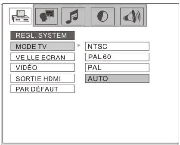 NESX NE-2000 - CONFIGURATION DES MENU - 1