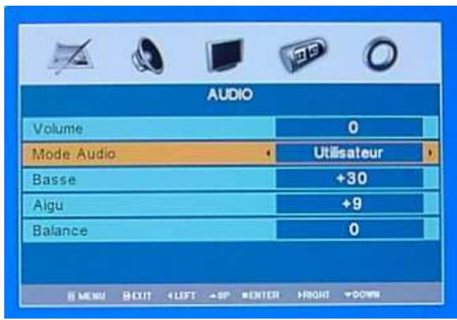 NESX NE-32G - SOUS MENU AUDIO - 1