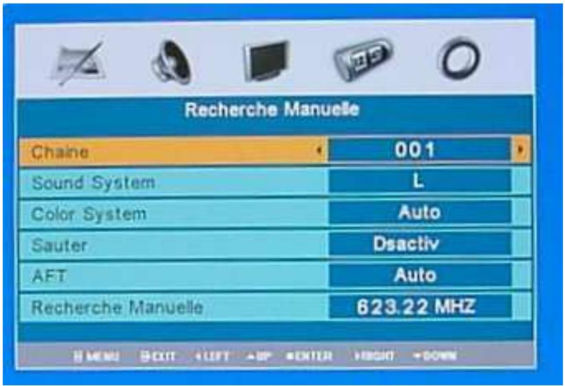 NESX NE-32G - RECHERCHE MANUELLE DES CANAUX - 1