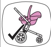QUINNY MOODD - Car seat and bassinet must be positioned so that child faces the stroller handle (Figure 16a). - 2