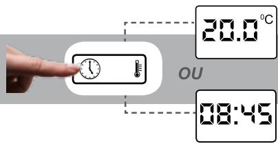 NOIROT MONO-BAIN 2 - - Affichage de la température désirée ou de l'heure : - 1