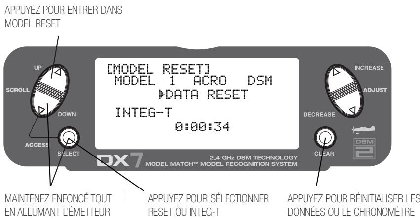 SPEKTRUM DX7 - Réinitialisation d'un modèle et du chronomètre intégré. - 1