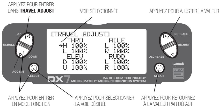 SPEKTRUM DX7 - Pour accéder à la fonction d'inversion du sens de rotation des servos - 1