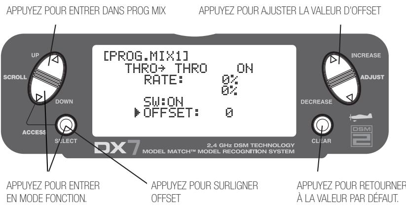SPEKTRUM DX7 - Affectation d'une valeur de mixage - 1