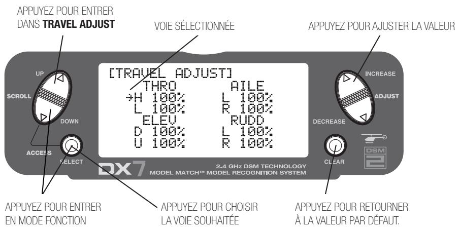 SPEKTRUM DX7 - Pour accéder à la fonction d'inversion du sens de rotation des servos - 1