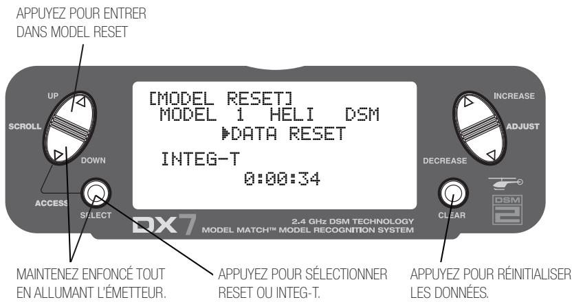 SPEKTRUM DX7 - Réinitialisation/chronomètre intégré - 1