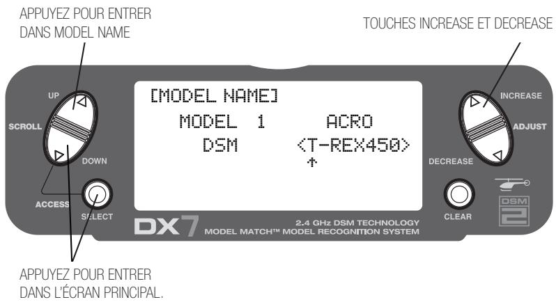 SPEKTRUM DX7 - Nom du modèle - 1