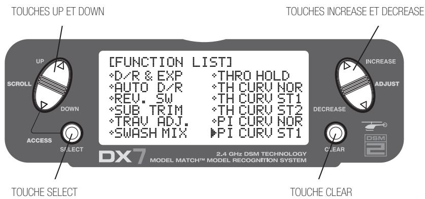 SPEKTRUM DX7 - Pour sortir du mode fonction - 1