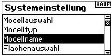 SPEKTRUM DX8 - So wahlen Sie das ModellName Menu aus - 1