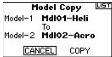 SPEKTRUM DX8 - To Access the Model Copy Function - 2