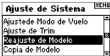 SPEKTRUM DX8 - Acceso a la referencia Reajuste de Modelo - 1