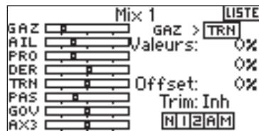 SPEKTRUM DX8 - Accès aux mixages programmables (1 à 6) - 3