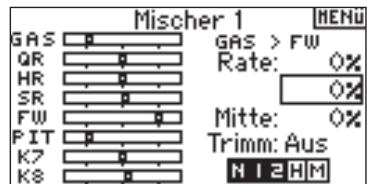SPEKTRUM DX8 - Einstellen der programmierbaren Mischeranteile - 1