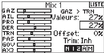 SPEKTRUM DX8 - Réglage des taux des mixages programmables - 2