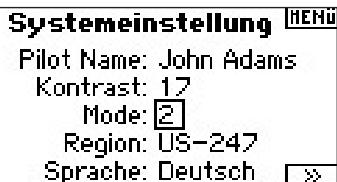 SPEKTRUM DX8 - Auswahldes Modes - 1