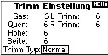 SPEKTRUM DX8 - So wahlen Sie die Trimmschrittfungtion aus - 3