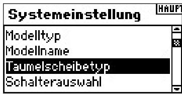 SPEKTRUM DX8 - Auswahldes Taumelscheibentypes - 1