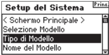SPEKTRUM DX8 - Per acceder alla funzione Tipo di Modello - 1