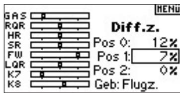 SPEKTRUM DX8 - Das Differentialmenu - 4