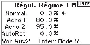 SPEKTRUM DX8 - Réglage des valeurs governor - 1