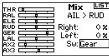 SPEKTRUM DX8 - Assigning Aileron to Rudder Mix to a Switch - 1