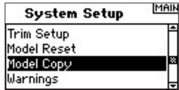 SPEKTRUM DX8 - To Access the Model Copy Function - 1