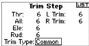 SPEKTRUM DX8 - To Access the Common or Flight Mode Trims - 2
