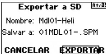 SPEKTRUM DX8 - Acceso a la función de Transferir tarjeta SD - 3