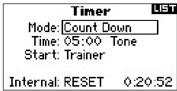 SPEKTRUM DX8 - To Access the Timer Screen - 3