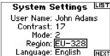 SPEKTRUM DX8 - To Select a Region-EU Version Only - 1