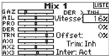 SPEKTRUM DX8 - Réglage des taux des mixages programmables - 1