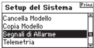 SPEKTRUM DX8 - Per accedere alla schermata degli avvertimenti - 1