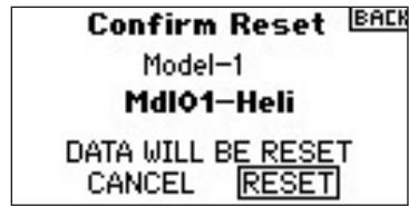 SPEKTRUM DX8 - To Access the Model Reset Function - 2