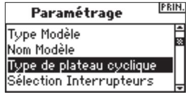 SPEKTRUM DX8 - Accès à la fonction swash type (type du cyclique) - 1